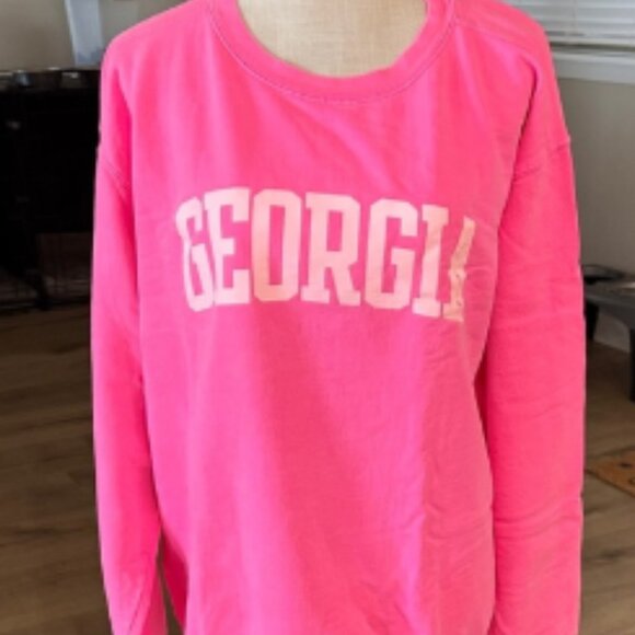 NEON PINK GEORGIA SWEATSHIRT - NWOT - Picture 6 of 7